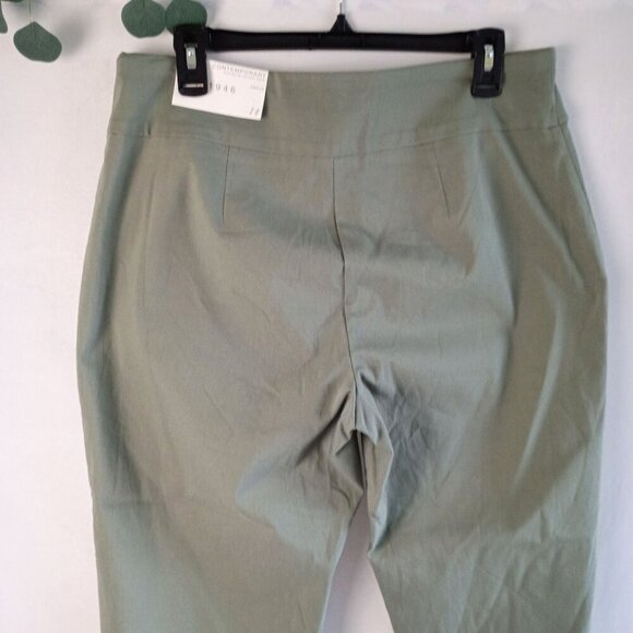 Cato Crochet Hem Pull-On Ankle Pants Size 14 Mid Rise NWT Comfy Chic - Picture 3 of 13